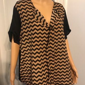 Black & Tan Chevron tip